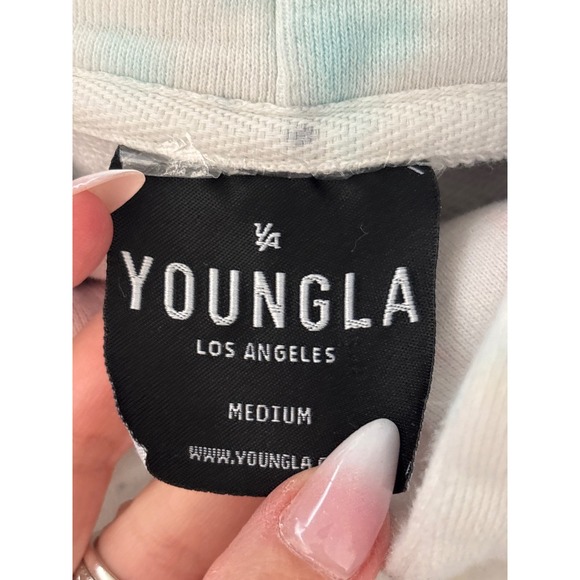 YoungLA Tie Dye Rose Graphic Hoodie Streetwear Medium - Picture 7 of 8